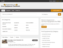 Tablet Screenshot of equipmentlist.com